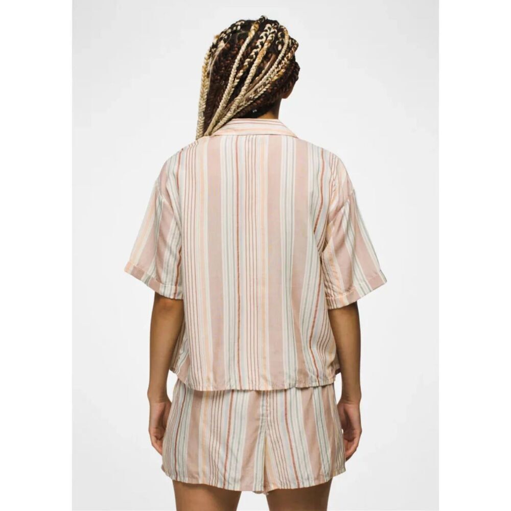 PrAna Iguala Top Womens Size ***Clay Strip*** - Picture 3 of 6